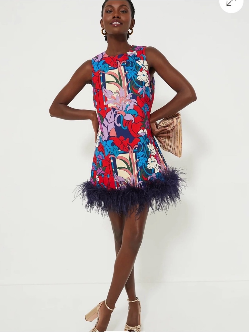 Tuckernuck Climbing Cosmos Sleeveless Mod Ellie Feather Dress | XL
